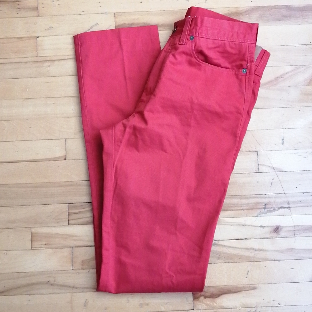 J.Lindeberg Bold Red Straight Leg Pants